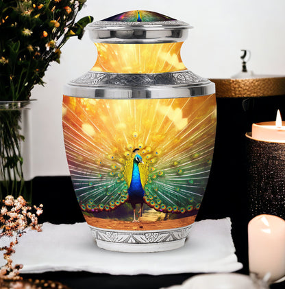 Large and Unique Peacock Urns for Human Ashes.