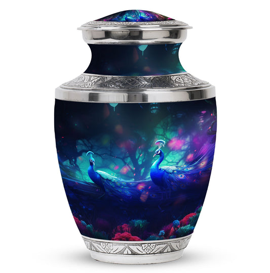 3-Inch Peacock Urn for ashes, classic design Urn.