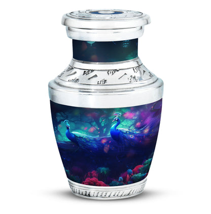 3-Inch Peacock Urn for ashes, classic design Urn.