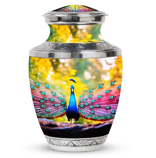Classic 3-inch Peacock Urn for Human Ashes.