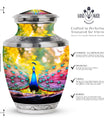Classic 3-inch Peacock Urn for Human Ashes.