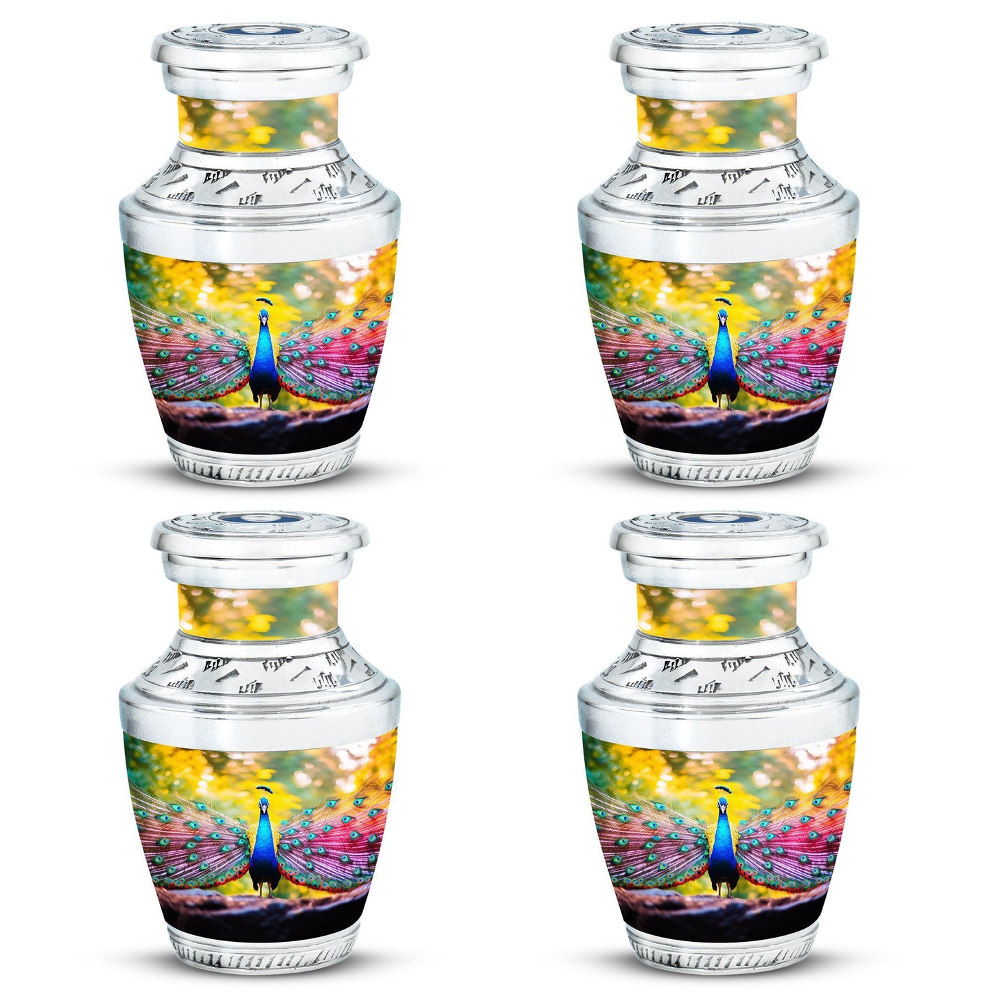 Classic 3-inch Peacock Urn for Human Ashes.