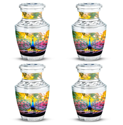 Classic 3-inch Peacock Urn for Human Ashes.