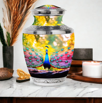 Classic 3-inch Peacock Urn for Human Ashes.