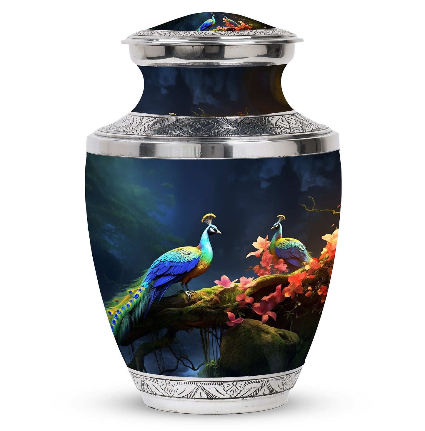 Classic 3-Inch Peacock Cremation Urn.