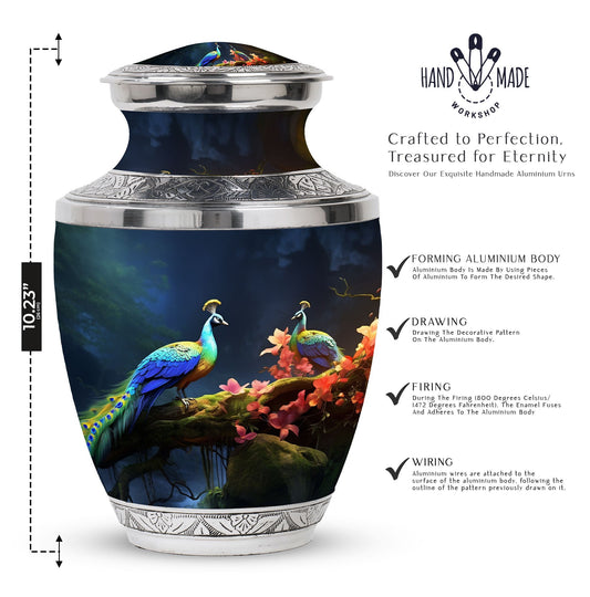 Classic 3-Inch Peacock Cremation Urn.