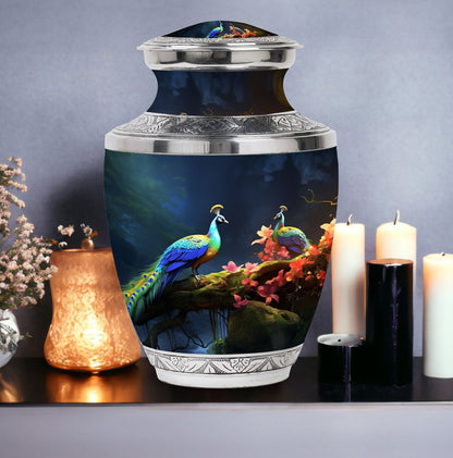 Classic 3-Inch Peacock Cremation Urn.