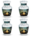 Classic 3 Inch Peacock urn for human ashes.