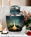 Classic 3 Inch Peacock urn for human ashes.