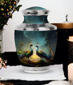 Classic 3 Inch Peacock urn for human ashes.