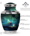 Classic Peacock Urn in Aluminium for cremation