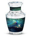 Classic Peacock Urn in Aluminium for cremation