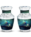 Classic Peacock Urn in Aluminium for cremation