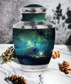 Classic Peacock Urn in Aluminium for cremation