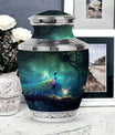 Classic Peacock Urn in Aluminium for cremation