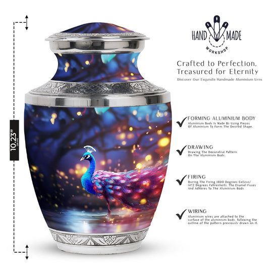 Peacock Urn for Human Ashes.