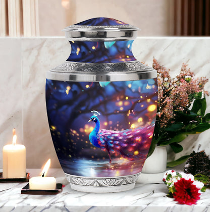 Peacock Urn for Human Ashes.