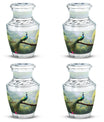 Classic 3 inch Peacock Urn for adult ashes.