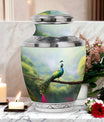 Classic 3 inch Peacock Urn for adult ashes.