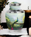Classic 3 inch Peacock Urn for adult ashes.