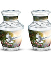 Dove flying Memorial Urn, Classic urn for cremation.