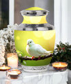 Dove Urn for Ashes, Large Aluminium Cremation Urn.
