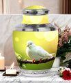 Dove Urn for Ashes, Large Aluminium Cremation Urn.