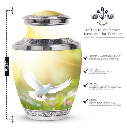 Classic design Eternal Peace Dove Urn, small urn for ashes