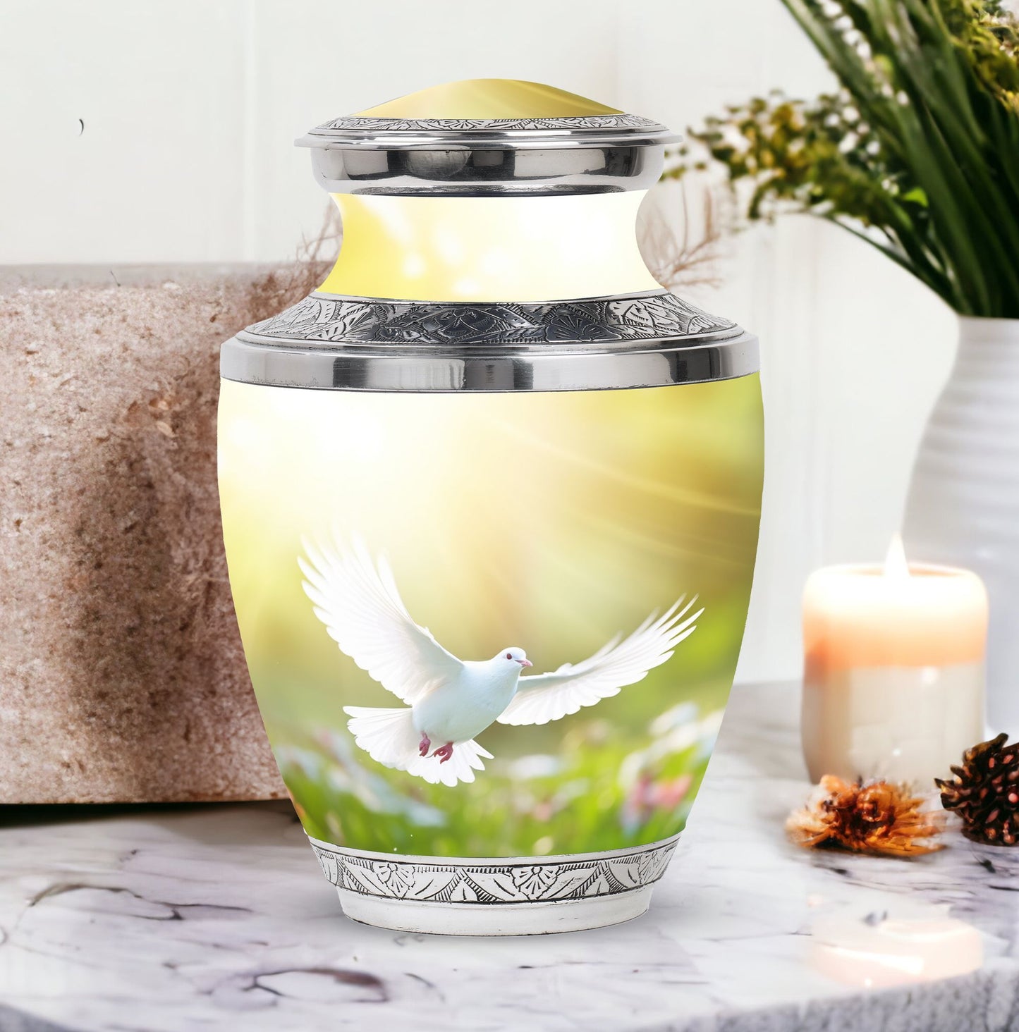 Classic design Eternal Peace Dove Urn, small urn for ashes