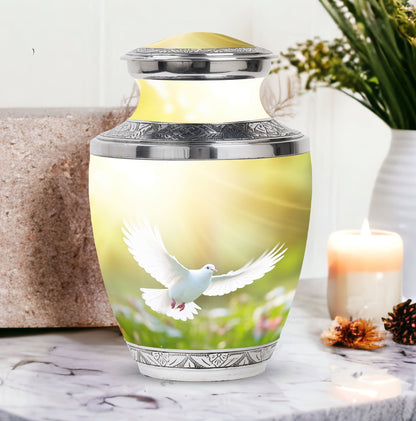Classic design Eternal Peace Dove Urn, small urn for ashes