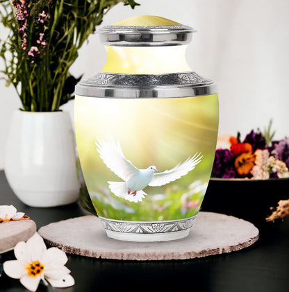 Classic design Eternal Peace Dove Urn, small urn for ashes