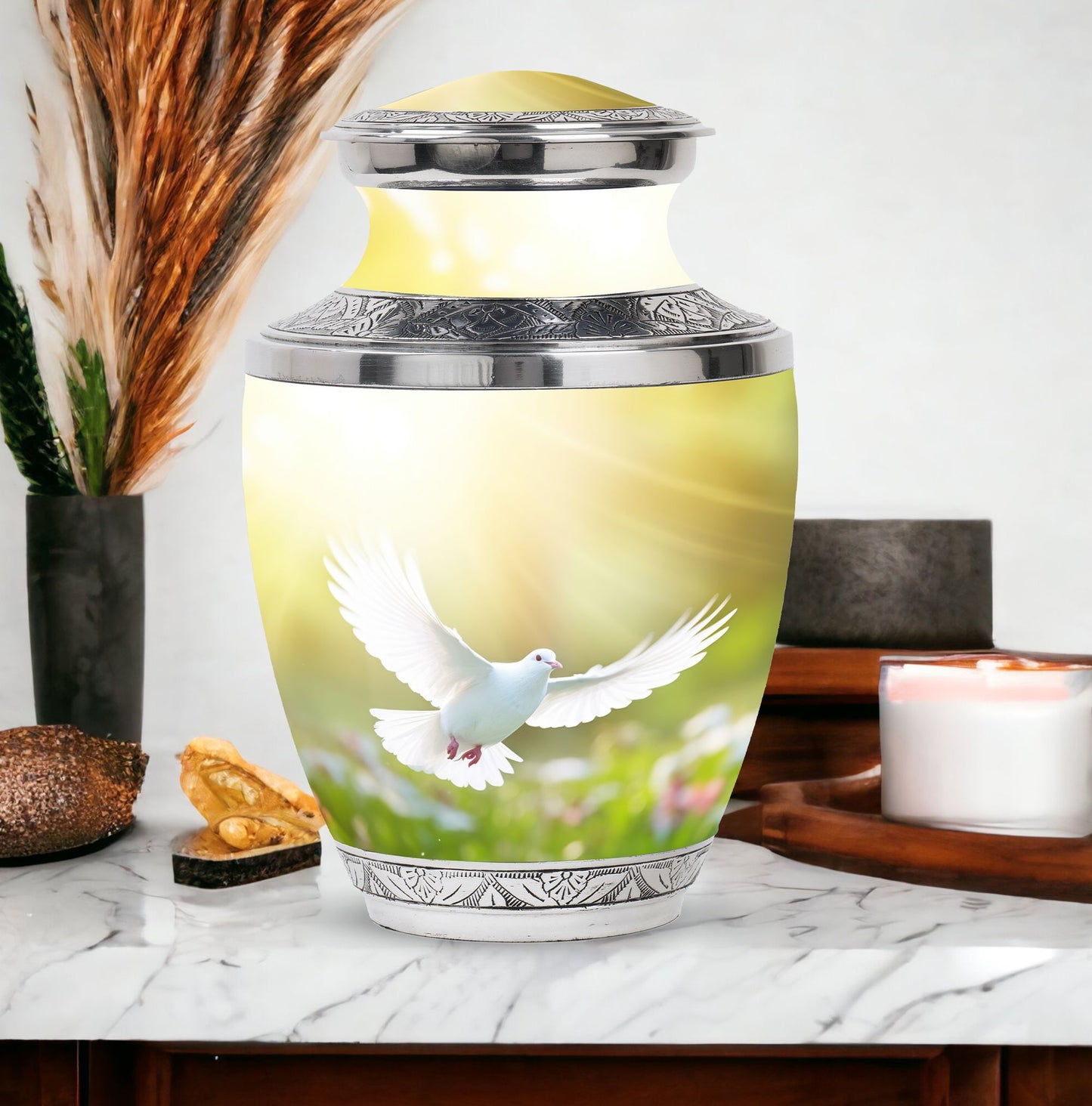 Classic design Eternal Peace Dove Urn, small urn for ashes