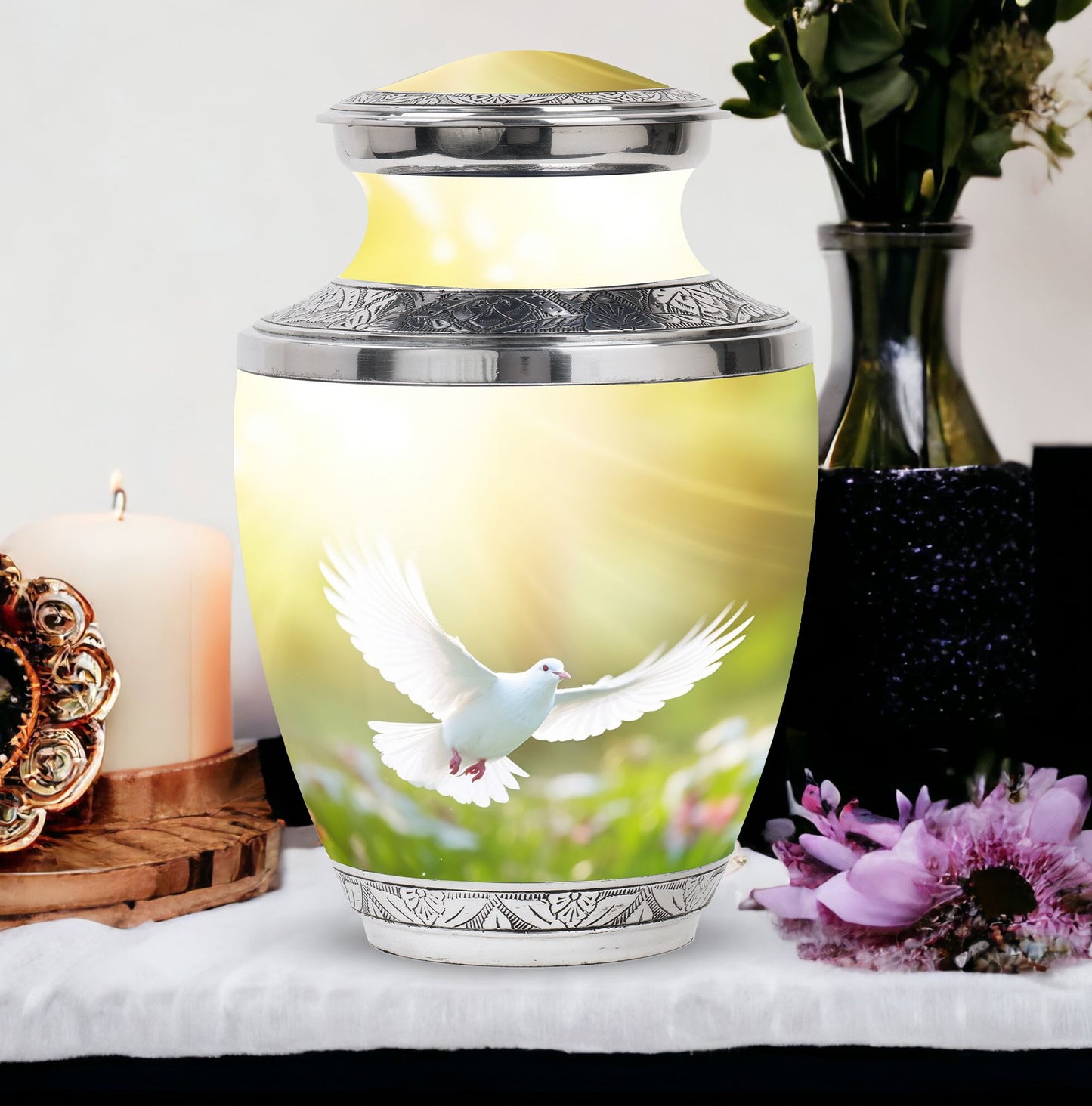Classic design Eternal Peace Dove Urn, small urn for ashes