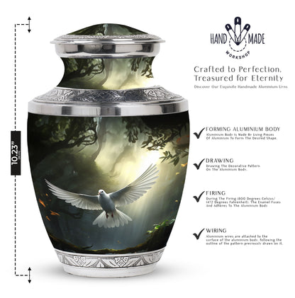 3-inch Dove Symbol of Hope Classic Cremation Urn.