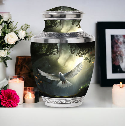 3-inch Dove Symbol of Hope Classic Cremation Urn.