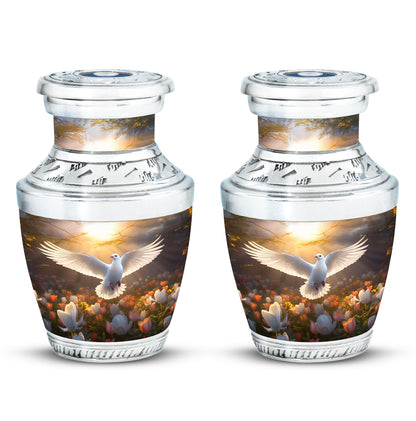 3-inch Dove Memorial Urn in Classic Design.