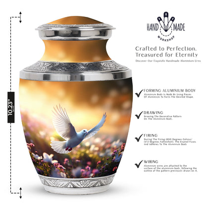 Classic, 3-Inch Dove Urn for Human Ashes.