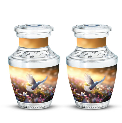 Classic, 3-Inch Dove Urn for Human Ashes.