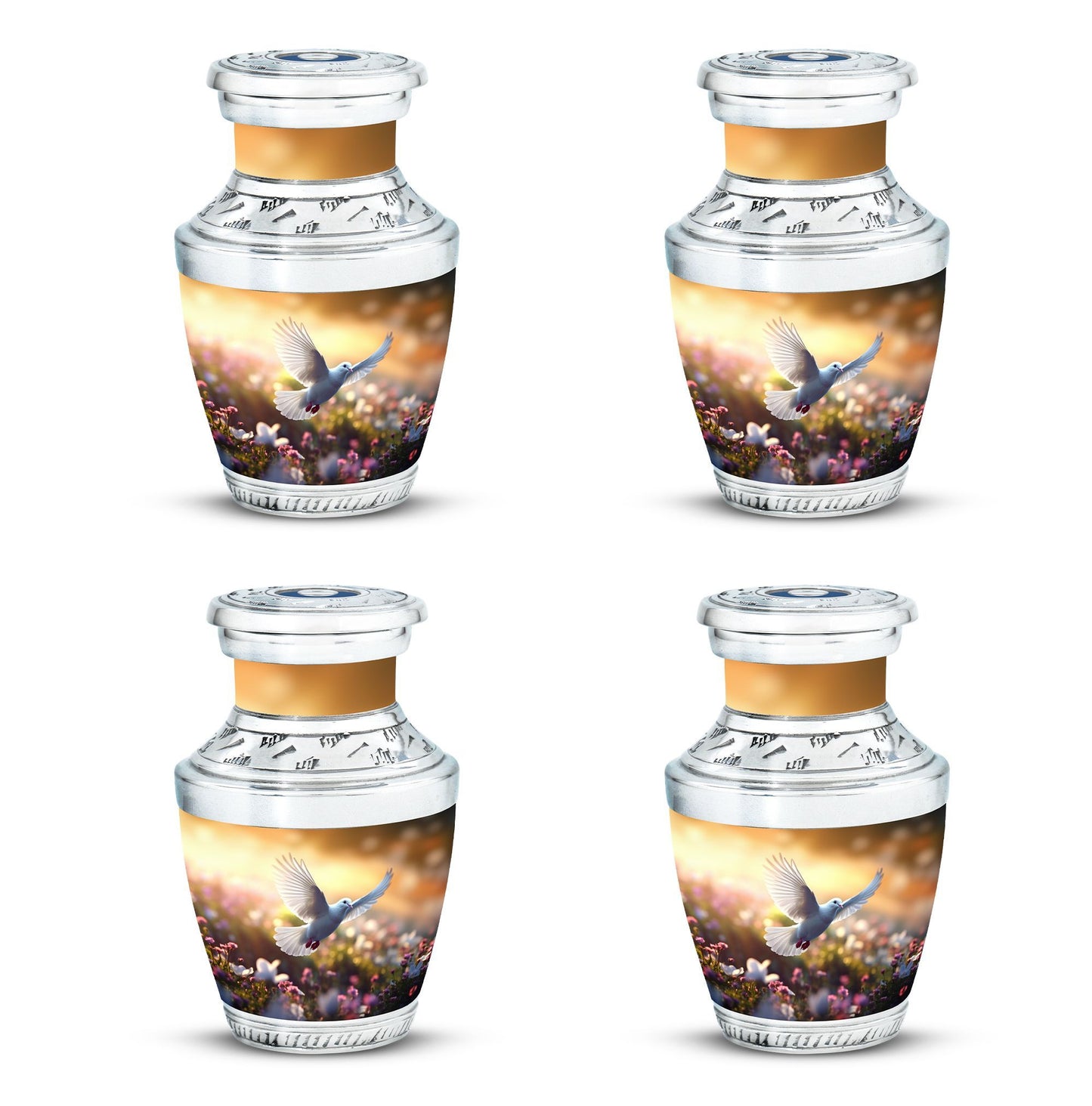 Classic, 3-Inch Dove Urn for Human Ashes.
