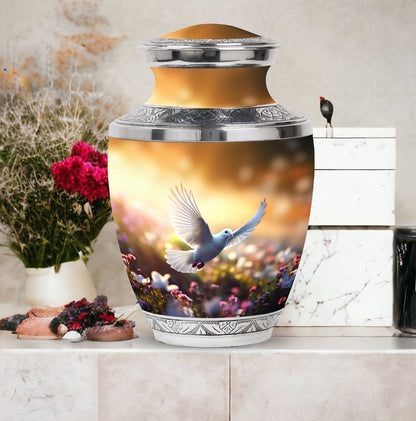 Classic, 3-Inch Dove Urn for Human Ashes.