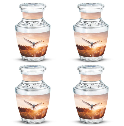 Classic large Dove Urn for Ashes made of aluminium