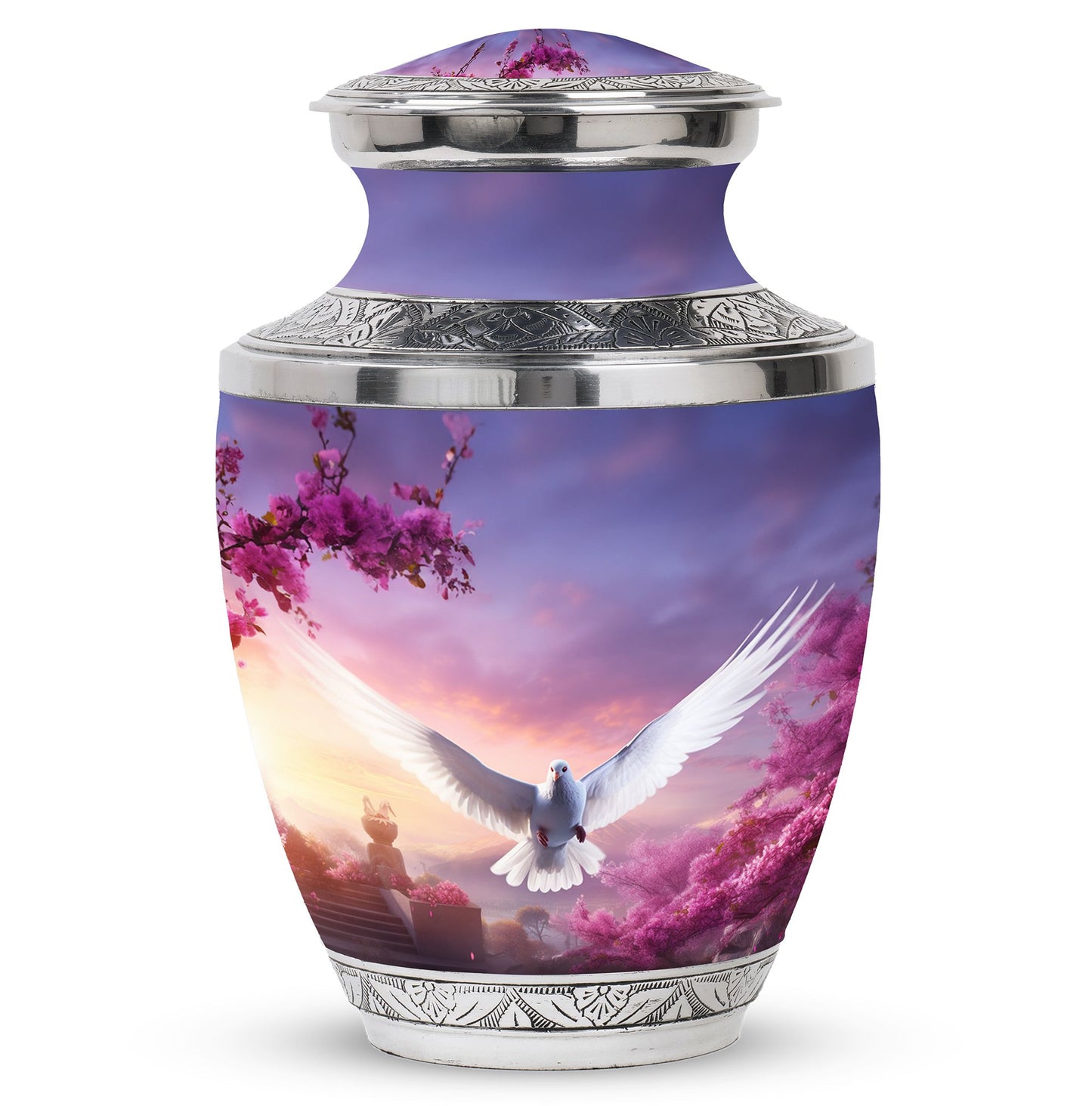 3-inch Classic Dove Cremation Urn in Aluminium.