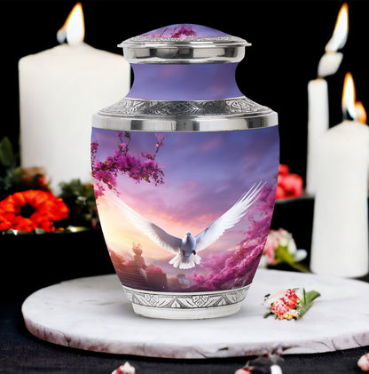 3-inch Classic Dove Cremation Urn in Aluminium.