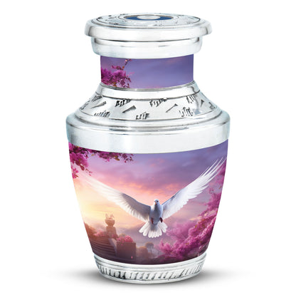 3-inch Classic Dove Cremation Urn in Aluminium.