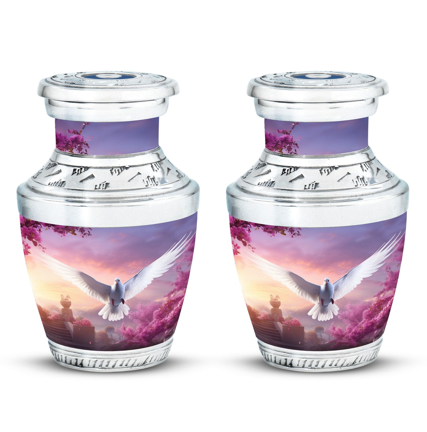 3-inch Classic Dove Cremation Urn in Aluminium.