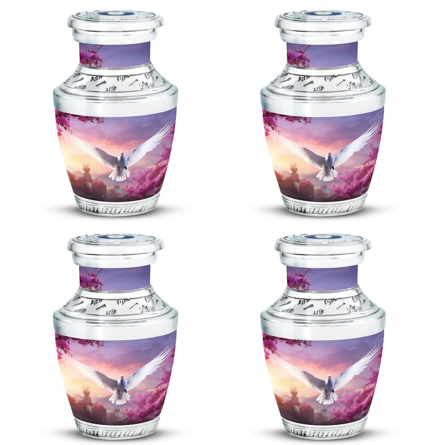 3-inch Classic Dove Cremation Urn in Aluminium.