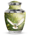 Classic Dove Cremation Urn, Large Aluminium Unique Urn for.