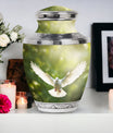 Classic Dove Cremation Urn, Large Aluminium Unique Urn for.