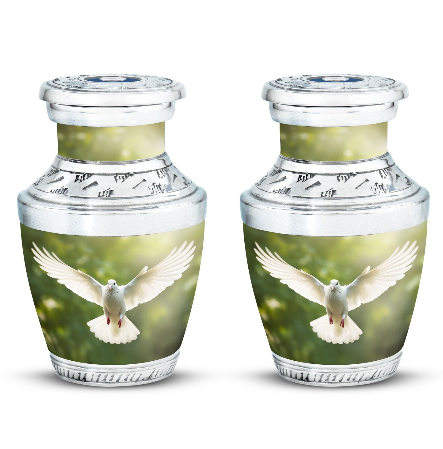 Classic Dove Cremation Urn, Large Aluminium Unique Urn for.