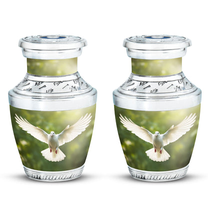 Classic Dove Cremation Urn, Large Aluminium Unique Urn for.